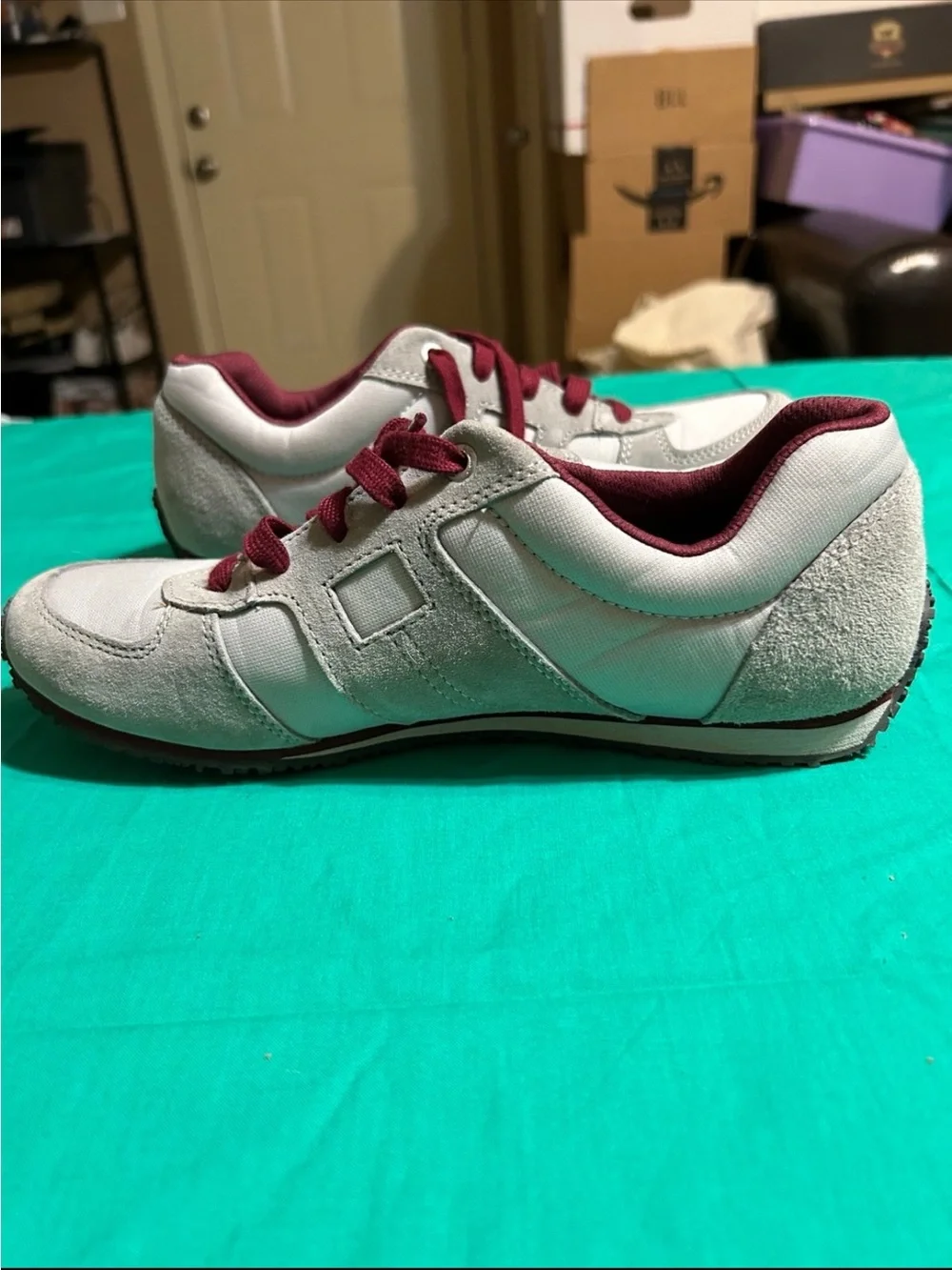 Eddie Bauer Gray and Burgundy Men's  Sneakers